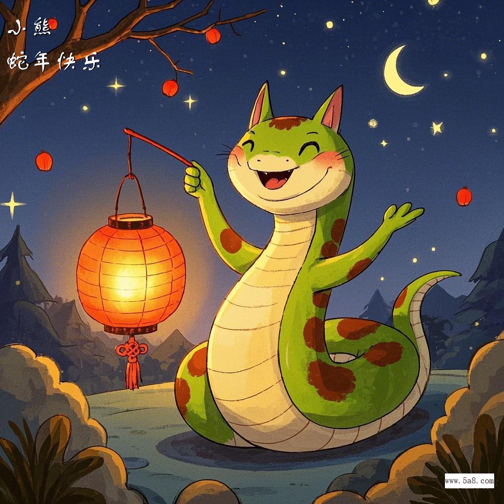 蛇年快乐小熊搞笑图片