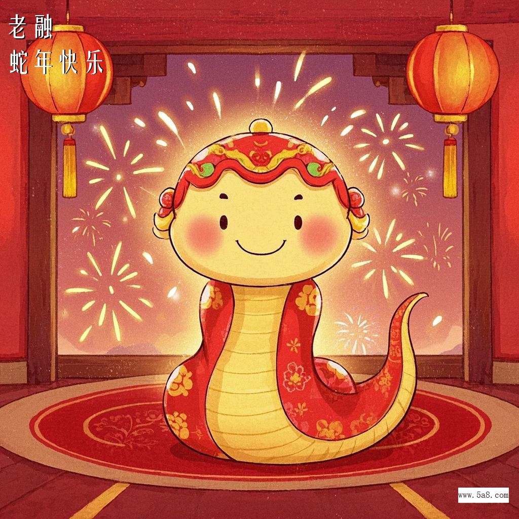 蛇年快乐老融搞笑图片