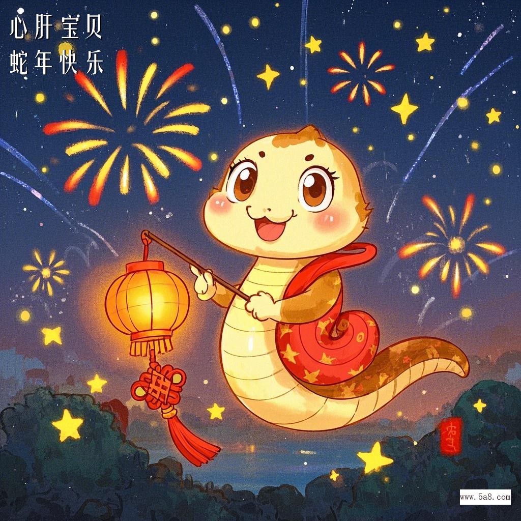 蛇年快乐心肝宝贝搞笑图片