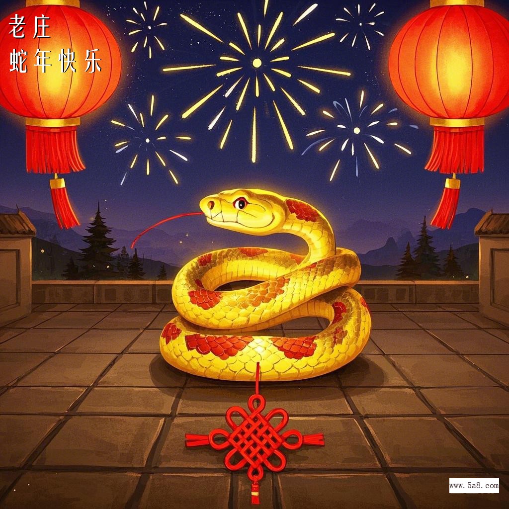 蛇年快乐老庄搞笑图片