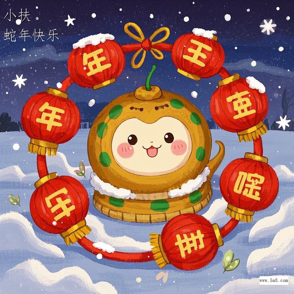 蛇年快乐小扶搞笑图片