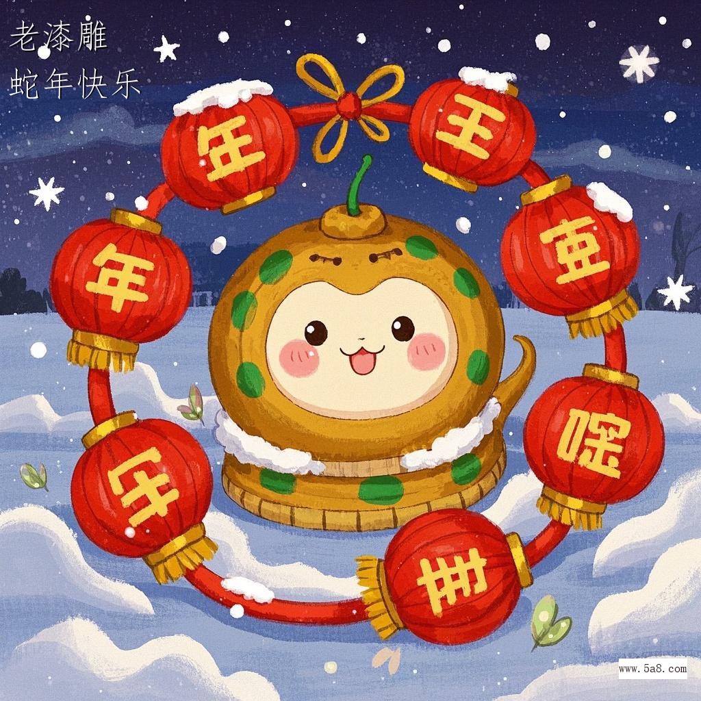 蛇年快乐老漆雕搞笑图片