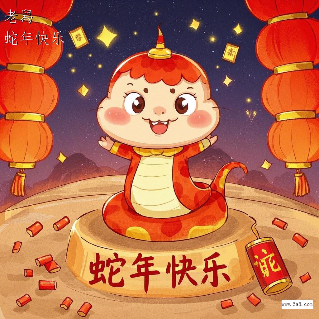 蛇年快乐老舄搞笑图片