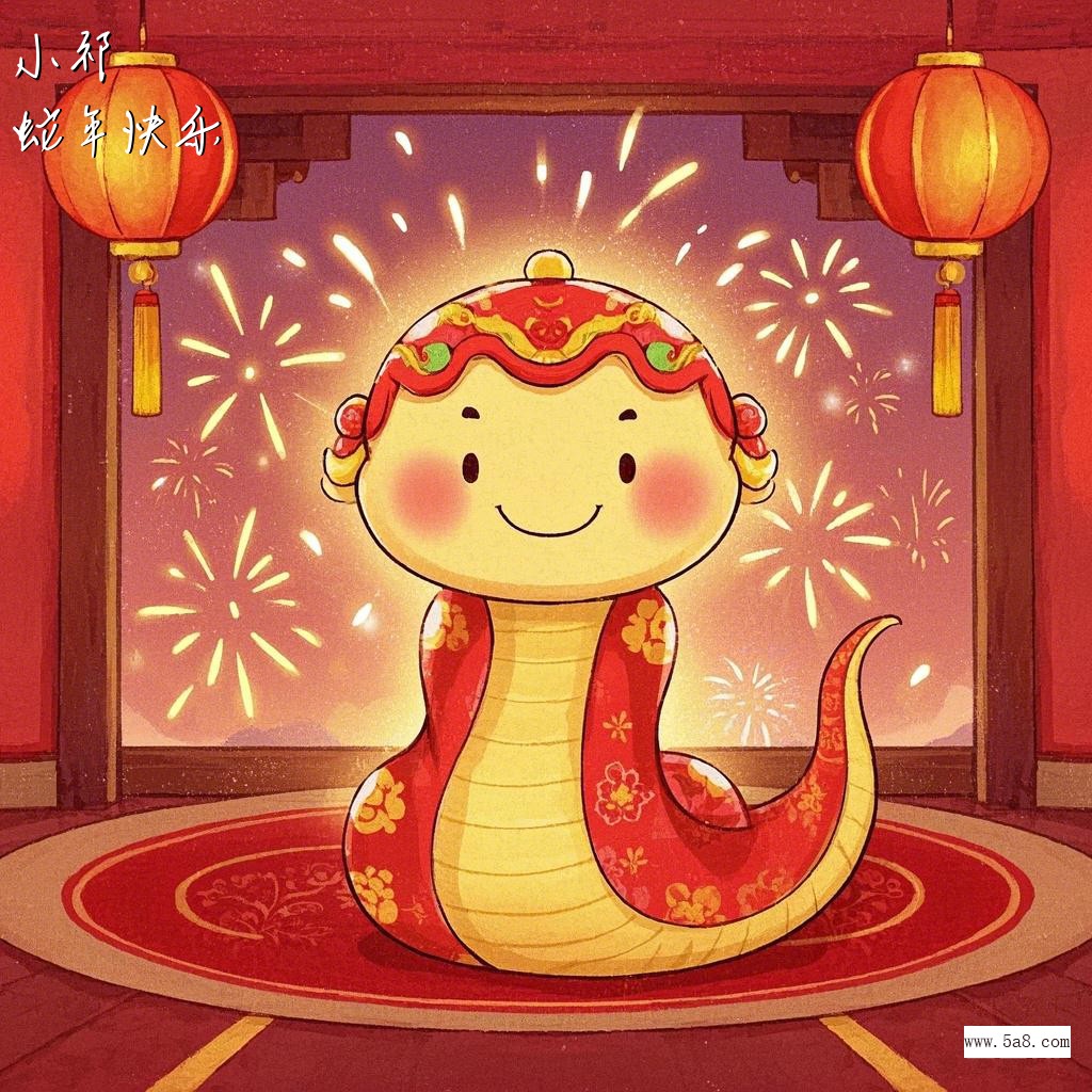 蛇年快乐小祁搞笑图片